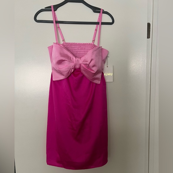 ✨NWT✨ Show Me Your MuMu Best Bow pink dress revolve prom formal wedding - Picture 5 of 5